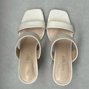 Nine West block heels Size: 6.5 Color: off white / cream